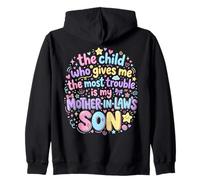 Gives Me Most Trouble Funny Husband Wife Sarcastic Joke Sudadera con Capucha