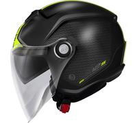 Givi 12.5 Touch, casco jet XL (61) male Mate Negro/Amarillo Neón