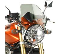 GIVI A305G Cristal Ahumado y Kit de Instalación con Abe 312 mm de Alto, 408 mm de Ancho, con Portegecantos
