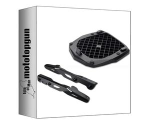 givi adaptador posterior para maleta monokey + soporte compatible con triumph scrambler 1200 2019 2020 2021 2022 2023 2024 mototopgun sr6416 + e251