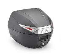 GIVI Baúl 30 Lt Negro Con Catadióptricos Ahumados Con Placa Y Kit Universal