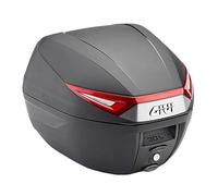 GIVI Baúl 30L Negro catadióptrico Rojo