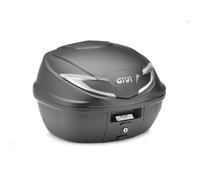 GIVI Baúl 39 Lt Negro Con Catadióptricos, Plateado Con Placa Y Kit Universal