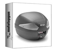 givi baúl b29nt2 monolock negro tech 29 lt + soporte compatible con kawasaki er 6n 650 2005 2006 2007 2008 mototopgun b29nt2 + 445fz + m5m