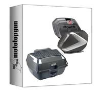 givi baúl b45+ + maletas laterales v37nt argento tech 119 lt + soporte compatible con kawasaki versys 650 2022 2023 2024 mototopgun b45+ + v37nt + plx4114 + sr4114 + m5m