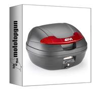 givi baúl e340n2 monolock vision negro 34 lt + soporte compatible con aprilia sr gt 125-200 2022 2023 2024 mototopgun e340n2 + sr6711