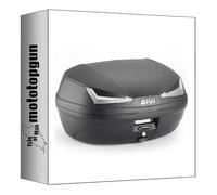 givi baúl e455nt monolock simply iv negro tech 45 lt + soporte compatible con kawasaki er 6n 650 2005 2006 2007 2008 mototopgun e455nt + 445fz + m5m