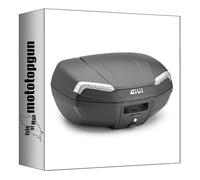 givi baúl e46nt2 monolock riviera negro tech 46 lt + soporte compatible con kymco downtown 350 i abs 2015 2016 2017 2018 2019 2020 2021 2022 2023 2024 mototopgun e46nt2 + sr6107 + m6m