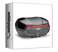 givi baúl monokey maxia 5 negro 58 lt por portapaquetes original + soporte compatible con honda crf 1100 l africa twin 2020 2021 2022 2023 mototopgun v58nnb + sr1178 + m5