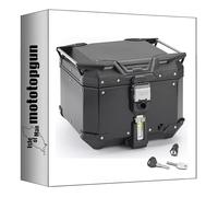 givi baúl monokey trekker outback evo smart aluminio negro 42 lt 6kg + soporte compatible con triumph tiger 800 xc/xr 2018 2019 mototopgun obkev42b + slr101 + sra6401