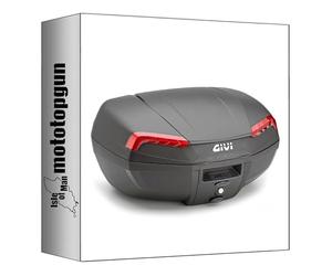 givi baúl monolock riviera negro 46 lt por portapaquetes original + soporte compatible con honda x-adv 750 2025 mototopgun e46n2 + sr1186 + m5m