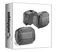 givi baúl trk35bb + maletas laterales trk35bbpack2 trekker lite negro 105 lt + soporte compatible con honda x-adv 750 2017 2018 2019 2020 mototopgun trk35bb + trk35bbpack2 + pl1156 + 1156fz + m5