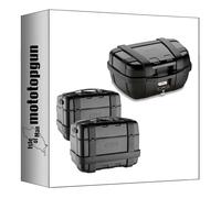 givi baúl trk52b + maletas laterales trk46bpack2 trekker negro 144 lt + soporte compatible con honda x-adv 750 2017 2018 2019 2020 mototopgun trk52b + trk46bpack2 + pl1156 + 1156fz + m5