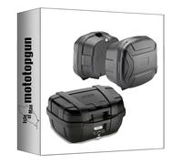 givi baúl trk52bb + maletas laterales trk35bbpack2 trekker lite negro 122 lt + soporte compatible con honda cb 500 x 2017 2018 mototopgun trk52bb + trk35bbpack2 + pl1121 + pl1121kit + sr1171 + m5