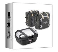 givi baúl trk52n + alforjas laterales grt709b trekker canyon 122 lt + soporte compatible con yamaha fz6 600 / fazer 2004 2005 2006 mototopgun trk52n + grt709b + t351 + 351fz + m5