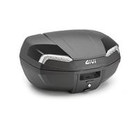 GIVI Bauletto 46 Lt Negro Con 2 Negros Catadiottri Plata Con Placa Y Set Univ