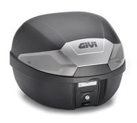 GIVI Bauletto Negro en Relieve Catadiottri Ahumado Con Placa & Set Universal
