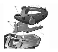 Givi E228 Placa de Soporte para Monokey Baúl, Carga Máxima 6 Kg