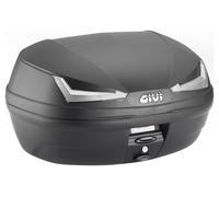 Givi E455NT Baúl Monolock Simply IV Tech, negro, con catadióptricos fumé, 45L, con placa universal