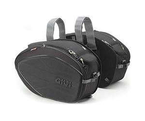 Givi EA100B Easy Bag - Alforja para Motocicleta de 28-35 Litros, Carga Máxima 5 Kg por Bolso, Negro, 2 Unidades