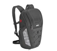 GIVI EASY13 - Mochila para moto, 18 l, con bolsillo para casco extraíble, funda impermeable y compartimento para portátil de 16 pulgadas, color negro