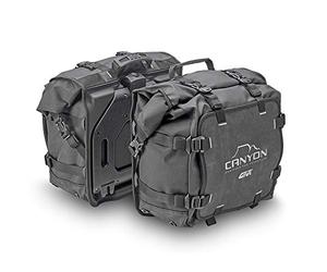 Givi GRT720 Gravel-T Range Canyon - Bolsas laterales resistentes al agua, 25 + 25 L, color negro (par)