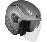 GIVI H206BG76860 Hps 20.6 Jet Casco, Fibra Óptica, Color Gris, Talla 60/L