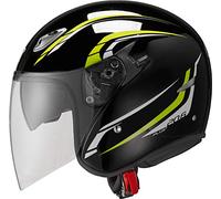 GIVI H206FN90056 Hps 20.6 Jet Casco, Fibra Óptica-J2 Plus, Color Negro Mate Decor, Talla 56/S