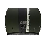 GIVI H207FMGBK60 Hps 20.7 Jet Casco, Fibra Óptica Arizona, Color Verde/Negro, Adorno Militar, Talla 60/XL