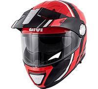 GIVI HX33FDVRB54 Casco, Negro/Rojo, XS