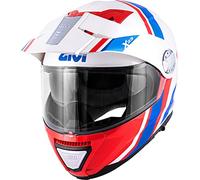GIVI HX33FDVWR58 Casco, Blanco/Rojo/Azul, M