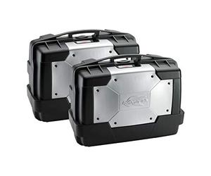 GIVI KGR33PACK2 Baúl Lateral, Cover In Aluminio, Cada 33 Litros de Volumen y 10 Kg de Carga, Set de 2 Piezas