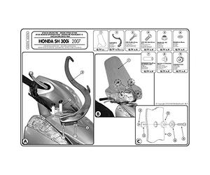 Givi Kit de Montaje para Parabrisas 307A o 308A.