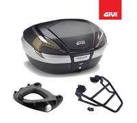 Givi V56 Maxia 4, topcase Monokey 56 L male Negro/Plata/Negro Rojo