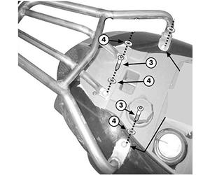 GIVI KR104 Portaequipajes para Monolock Baúl para Piaggio Fly 50-100-125-150 04 > 15