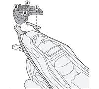 GIVI KZ1131 Portaequipajes para Monokey o Monolock Baúl para Honda Ctx 700 N Dct 14 > 15