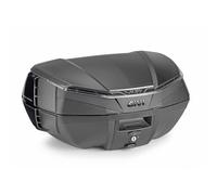 GIVI BAULE V49 AIR top-case Motocicleta, Negro, Sistema Wingflow con 4 listones Plata (TECH)