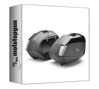 givi maletas laterales v35nt monokey side negro tech 70 lt + soporte compatible con honda forza 750 2021 2022 2023 2024 2025 mototopgun v35nt + plx1186