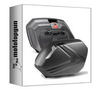 givi maletas laterales v37nnt monokey side carbon look tech 74 lt + soporte compatible con honda nc 750 s 2016 2017 2018 2019 2020 mototopgun v37nnt + plx1146 + 1146kit