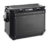 Givi OBK48BL Trekker Outback 48 Linkes Monokey Baúl Lateral de Aluminio, Color Negro, 48 litros, Carga Máxima 10 Kg