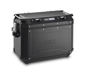 GIVI OBK48BPACK2 Trekker Outback 48 Monokey Baúl de Aluminio Lateral, Color Negro, 48 Litros, Carga Máxima A 10 Kg