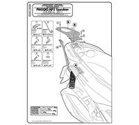 Givi SR5600 Baúl Tirante para Monokey Baúl con M5 Placa, Color Negro, Carga Máxima 6 Kg