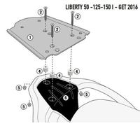 GIVI SR5611 Ataque Bauletto Trasero Piaggio Liberty 50-125-150 2010