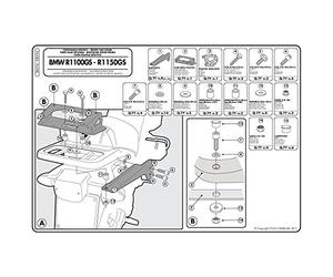 GIVI SR694 Baúl Tirante para Monokey Baúl con M5 Placa, Carga Máxima 10 Kg