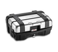 GIVI Trekker 33 Monokey Alforja superior de aluminio / alforja lateral, Plata/Negro, Talla 33 litros