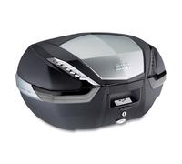 GIVI V47 Monokey Caja superior de aluminio, negro/plata/transparente, Talla 47 litros