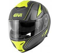 GIVI X.21 Challenger Shiver Casco abatible, negro-amarillo, tamaño S