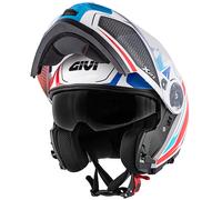 GIVI X.21 Challenger Shiver Casco abatible, negro/titanio/amarillo mate, Talla XS
