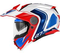 Givi X.27 Tourer Graphic, casco abatible M (58) male Blanco/Azul/Rojo