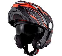 GIVI X.33 Canyon Layers Casco abatible, negro-naranja, tamaño L